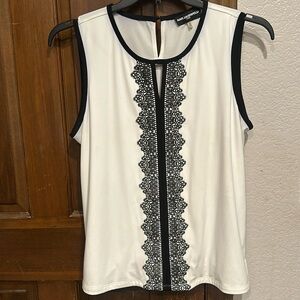 Karl Lagerfeld blouse PXL WHITE AND BLACK